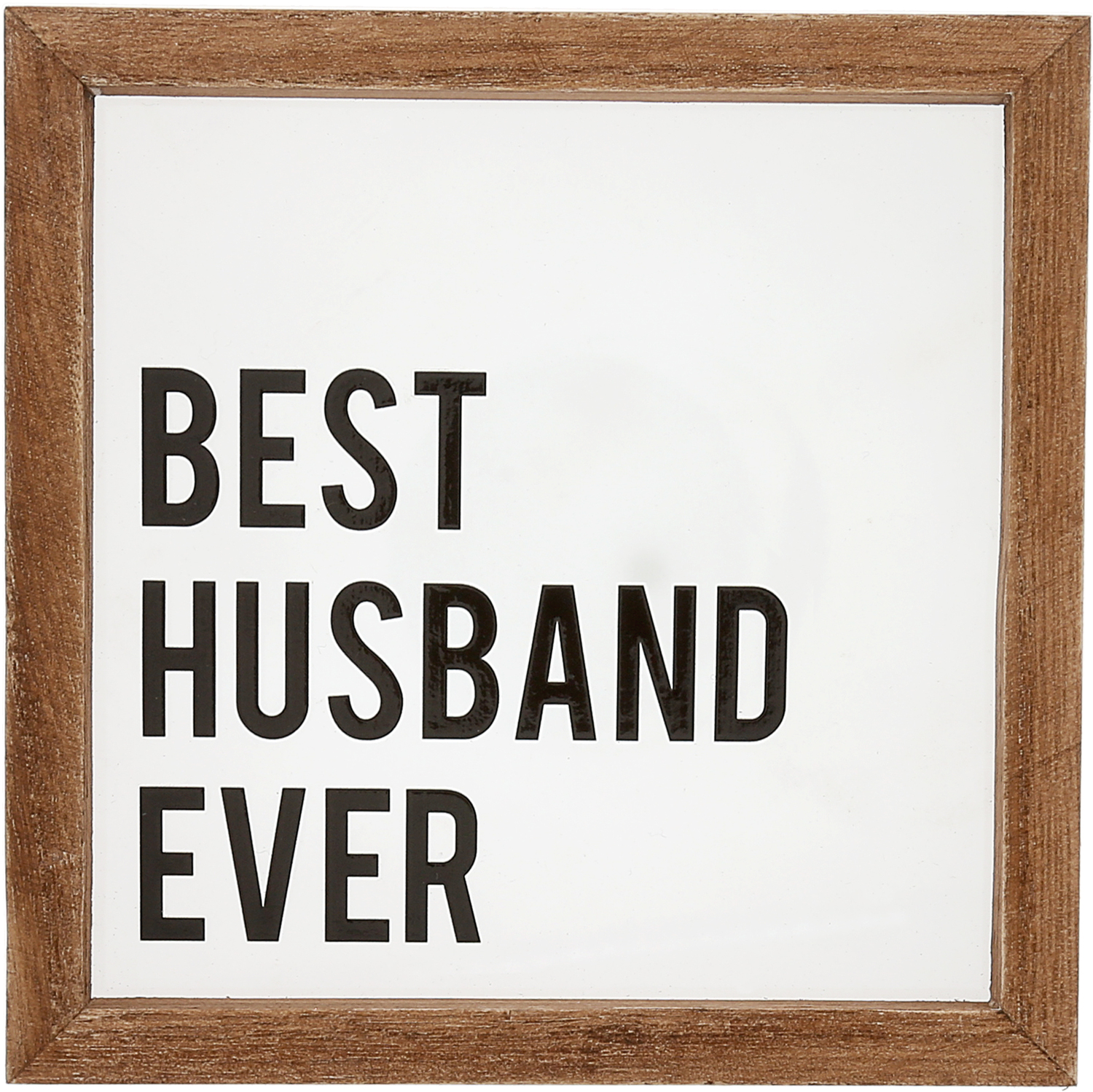 Best Husband Ever by Man Made - Best Husband Ever - 5" x 5" Wood Framed Glass Plaques