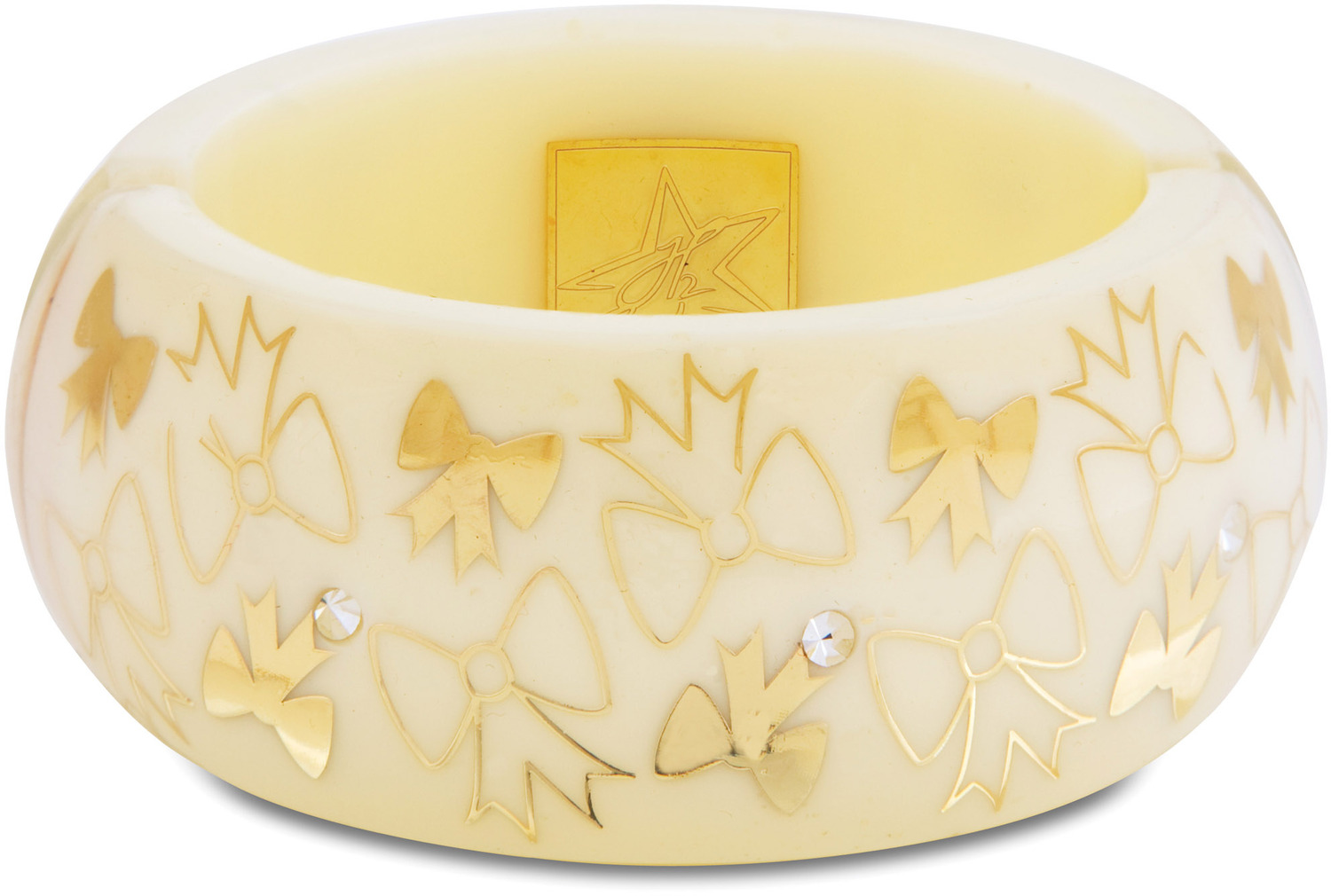 White Bow by H2Z - Jewelry - White Bow - Resin Bangle Bracelet