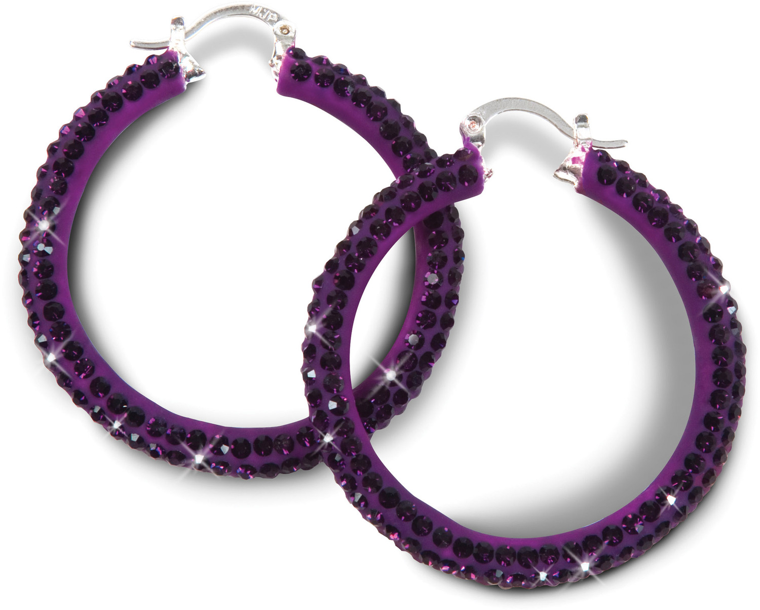 Purple Crystal by H2Z - Jewelry - Purple Crystal - Crystal Hoop Earrings