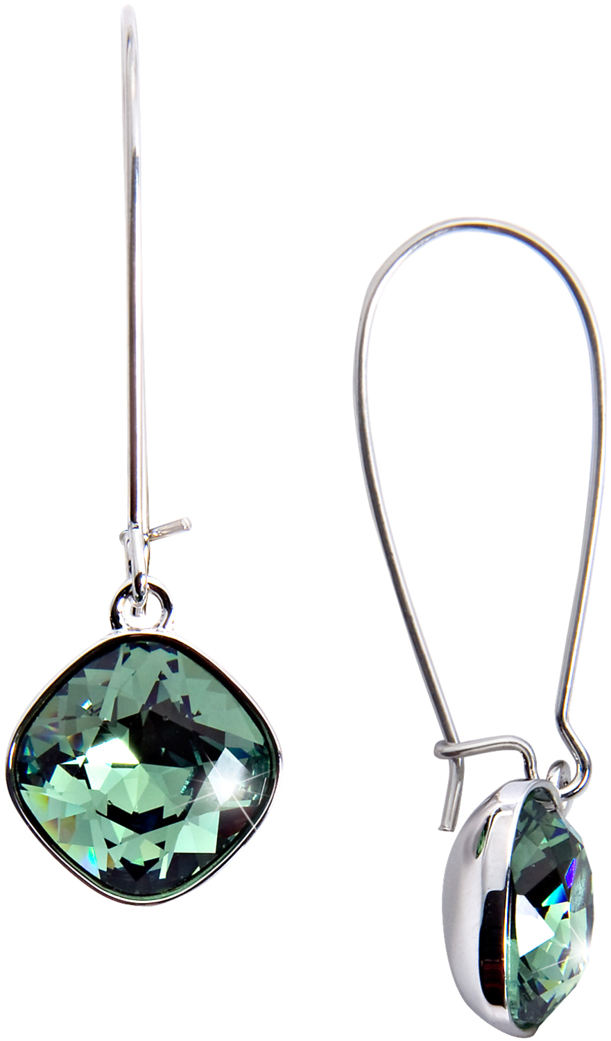 Isabel Erinite by H2Z Made with Swarovski Elements - Isabel Erinite - 1.875" Dangle Earring with 0.5" Crystal made from Swarovski Elements