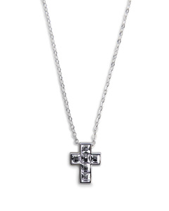Nina Crystal by H2Z Made with Swarovski Elements - 16"-18" Necklace with 0.5" Crystal Cross  made from Swarovski Elements
