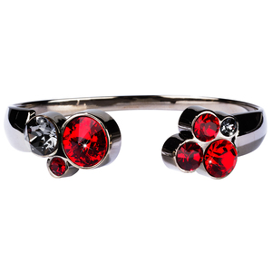 Liza Crimson by H2Z Made with Swarovski Elements - 2.375" Crystal Bracelet made from Austrian Crystals