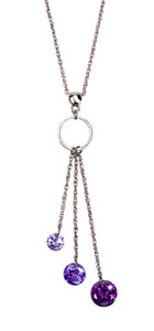 Cascade Purple Velvet by H2Z Made with Swarovski Elements - 18" Austrian Crystal Necklace