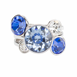 Liza Azure by H2Z Made with Swarovski Elements - Size 9 Austrian Crystal Ring