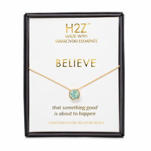 Believe Pacific Opal by H2Z Made with Swarovski Elements - 16" - 17.5" Necklace