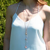 Rose Water Opal - Rose Gold Hexagon by H2Z Made with Swarovski Elements - Model3