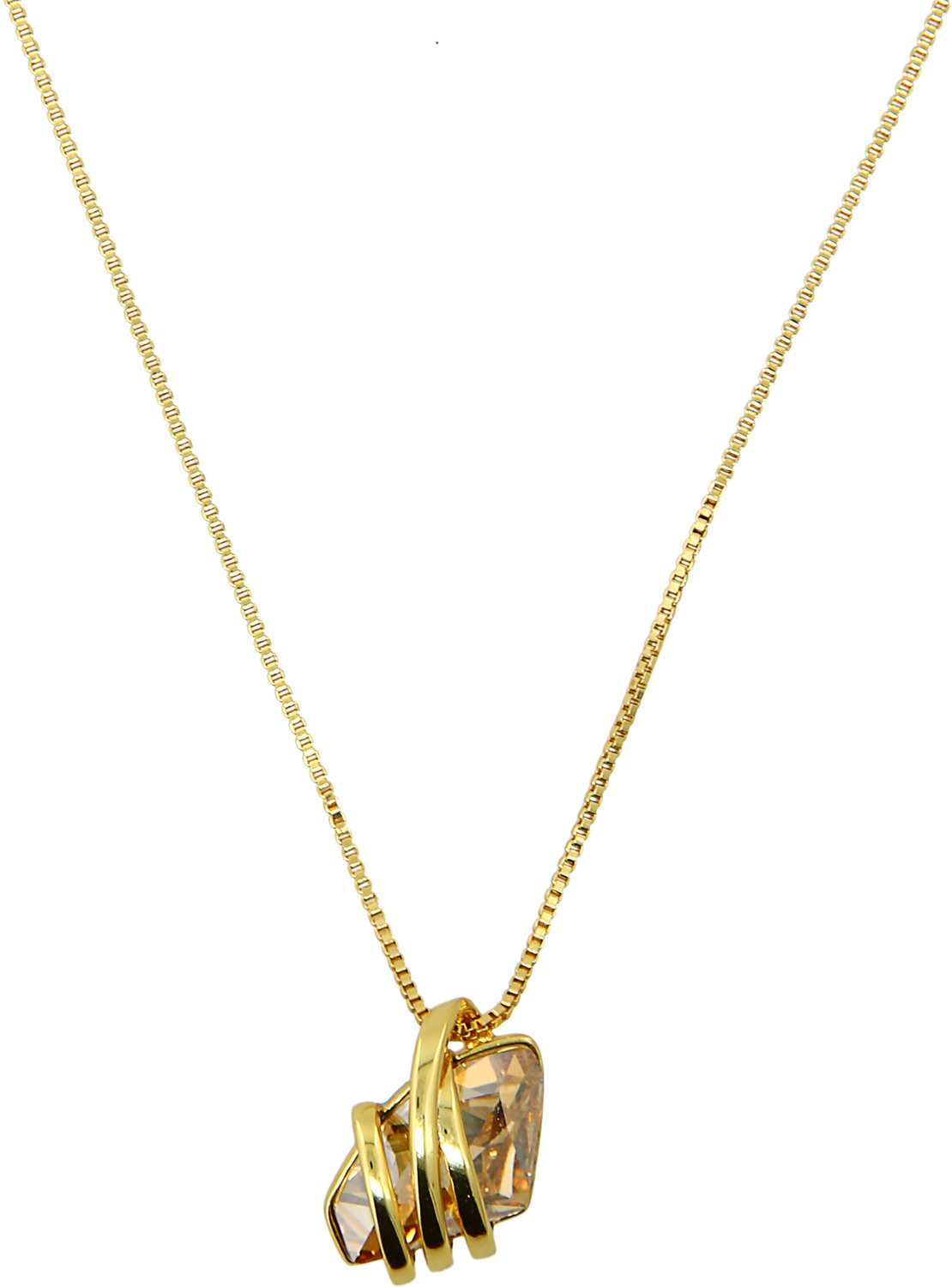 Crystal Golden Shadow Galactic by H2Z Made with Swarovski Elements - Crystal Golden Shadow Galactic - Gold Plated Austrian Element Necklace