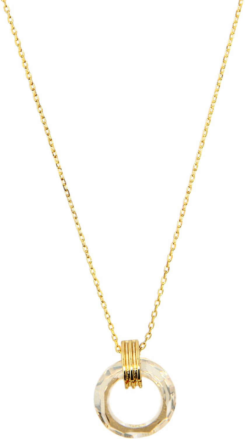 Crystal Golden Shadow Cosmic by H2Z Made with Swarovski Elements - Crystal Golden Shadow Cosmic - Gold Plated Austrian Element Necklace