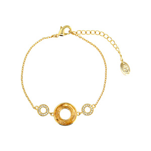 Crystal Golden Shadow Cosmic by H2Z Made with Swarovski Elements - Gold Plated Austrian Element Bracelet