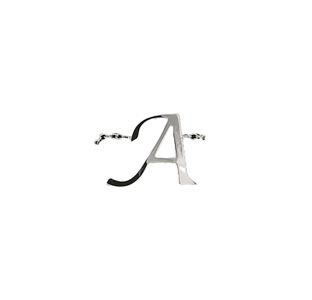 A by H2Z - Jewelry - Adjustable Rhodium Plated Monogram Ring