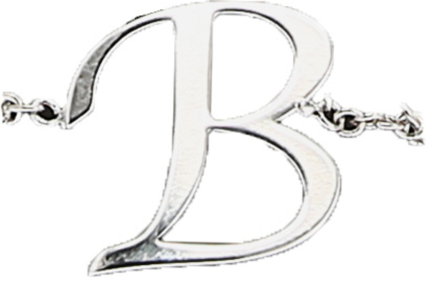 B by H2Z - Jewelry - B - Adjustable Rhodium Plated Monogram Ring