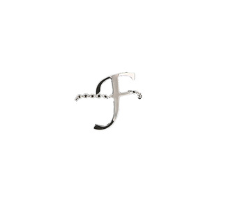 F by H2Z - Jewelry - Adjustable Rhodium Plated Monogram Ring