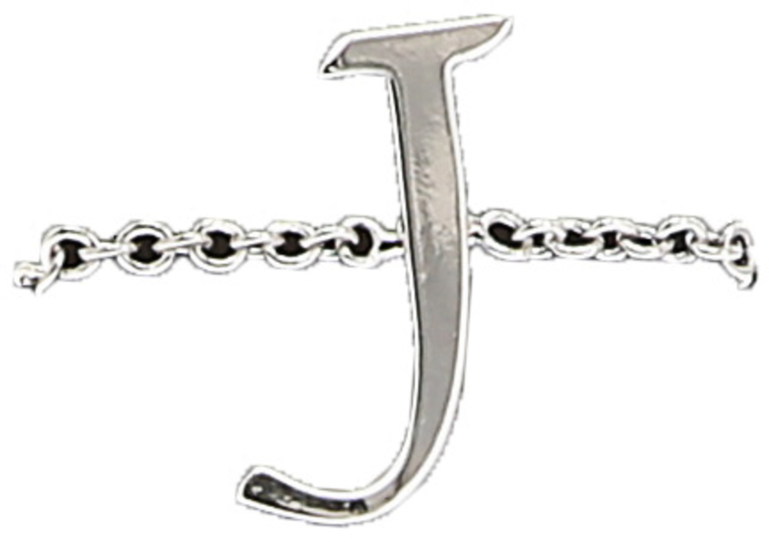 J by H2Z - Jewelry - J - Adjustable Rhodium Plated Monogram Ring