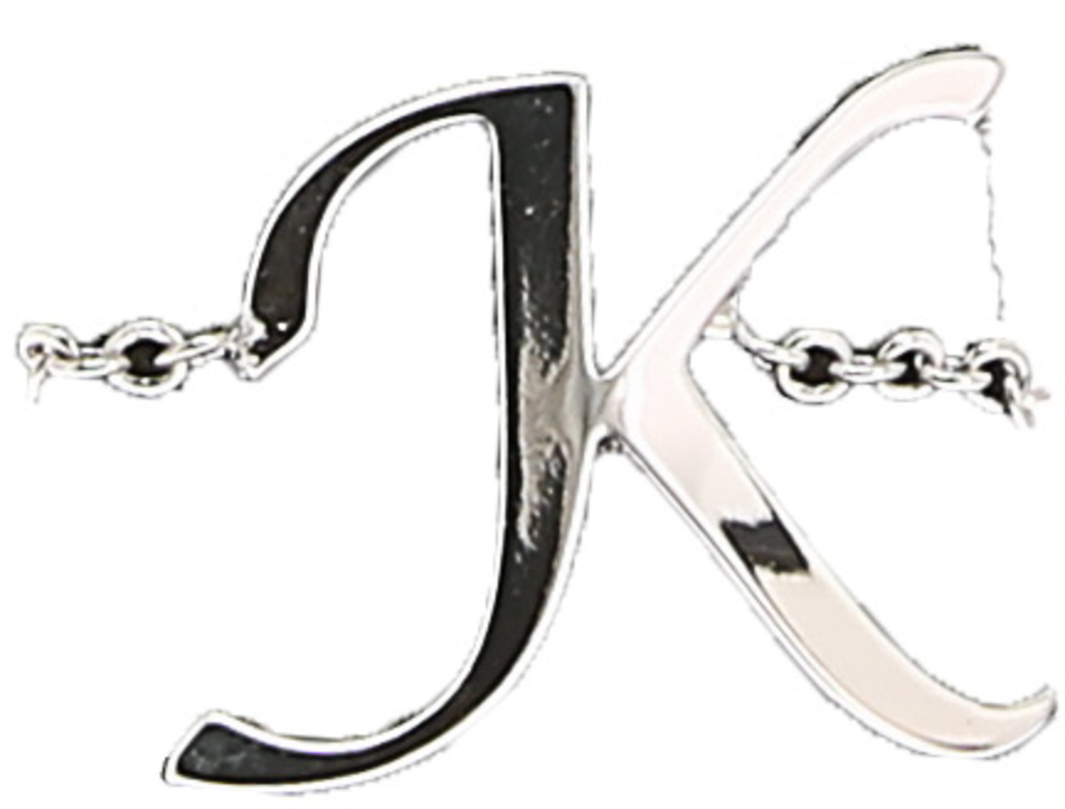 K by H2Z - Jewelry - K - Adjustable Rhodium Plated Monogram Ring