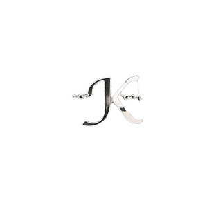 K by H2Z - Jewelry - Adjustable Rhodium Plated Monogram Ring