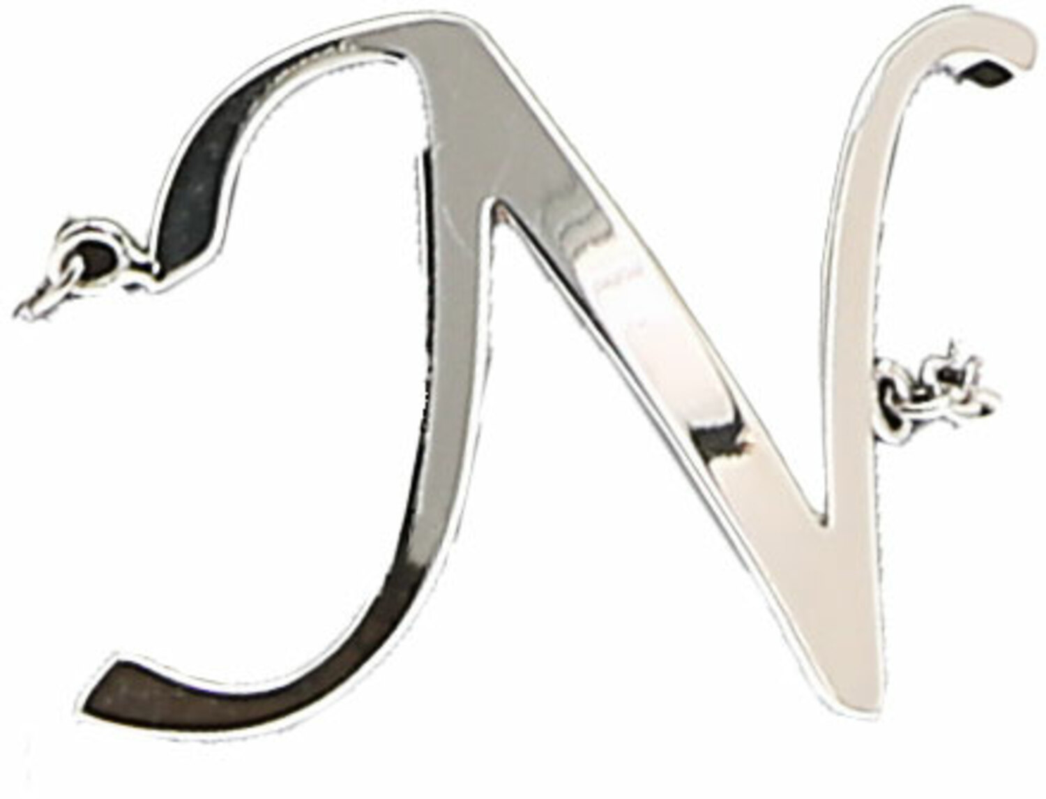 N by H2Z - Jewelry - N - Adjustable Rhodium Plated Monogram Ring