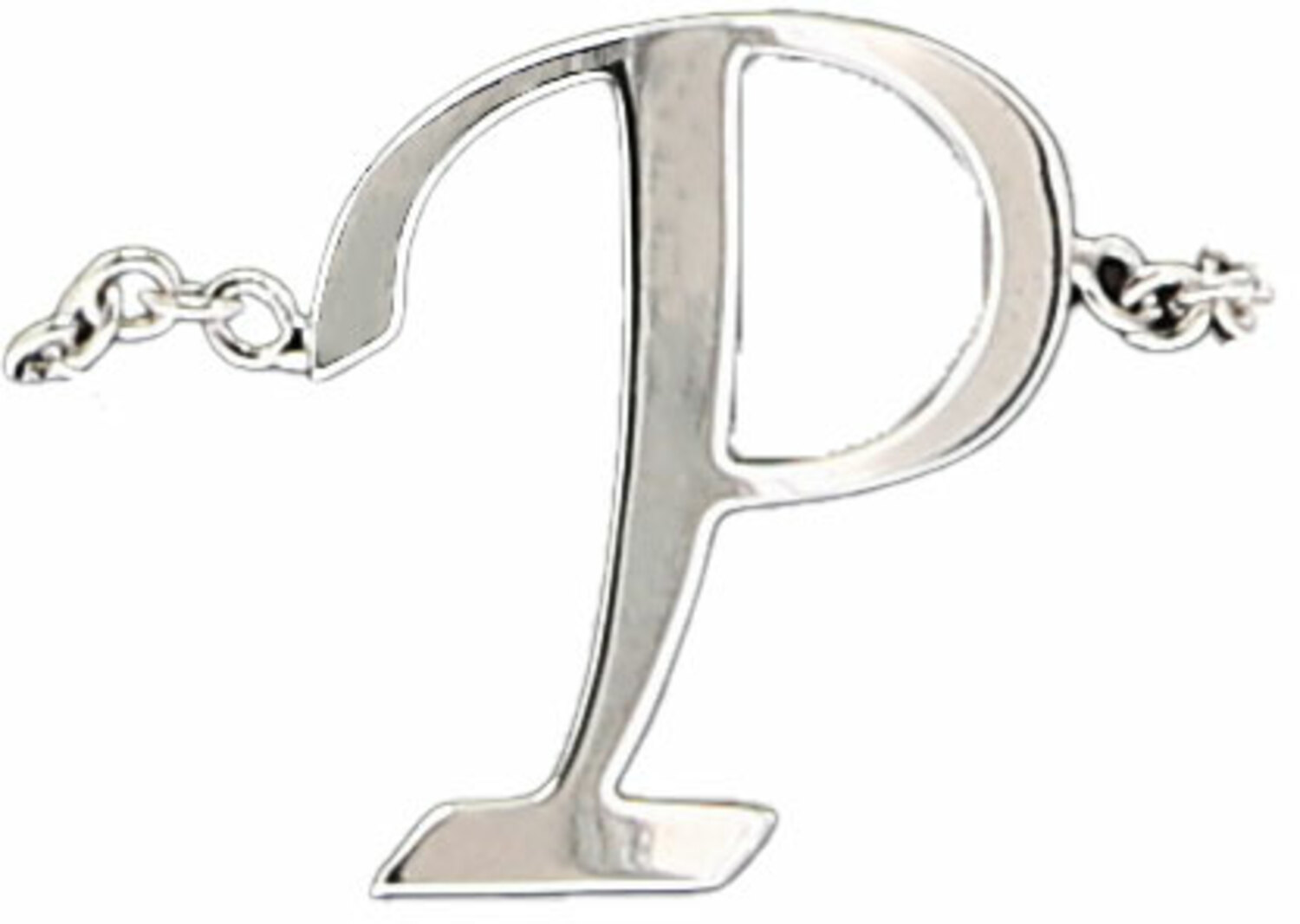 P by H2Z - Jewelry - P - Adjustable Rhodium Plated Monogram Ring