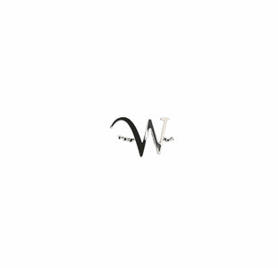 W by H2Z - Jewelry - Adjustable Rhodium Plated Monogram Ring