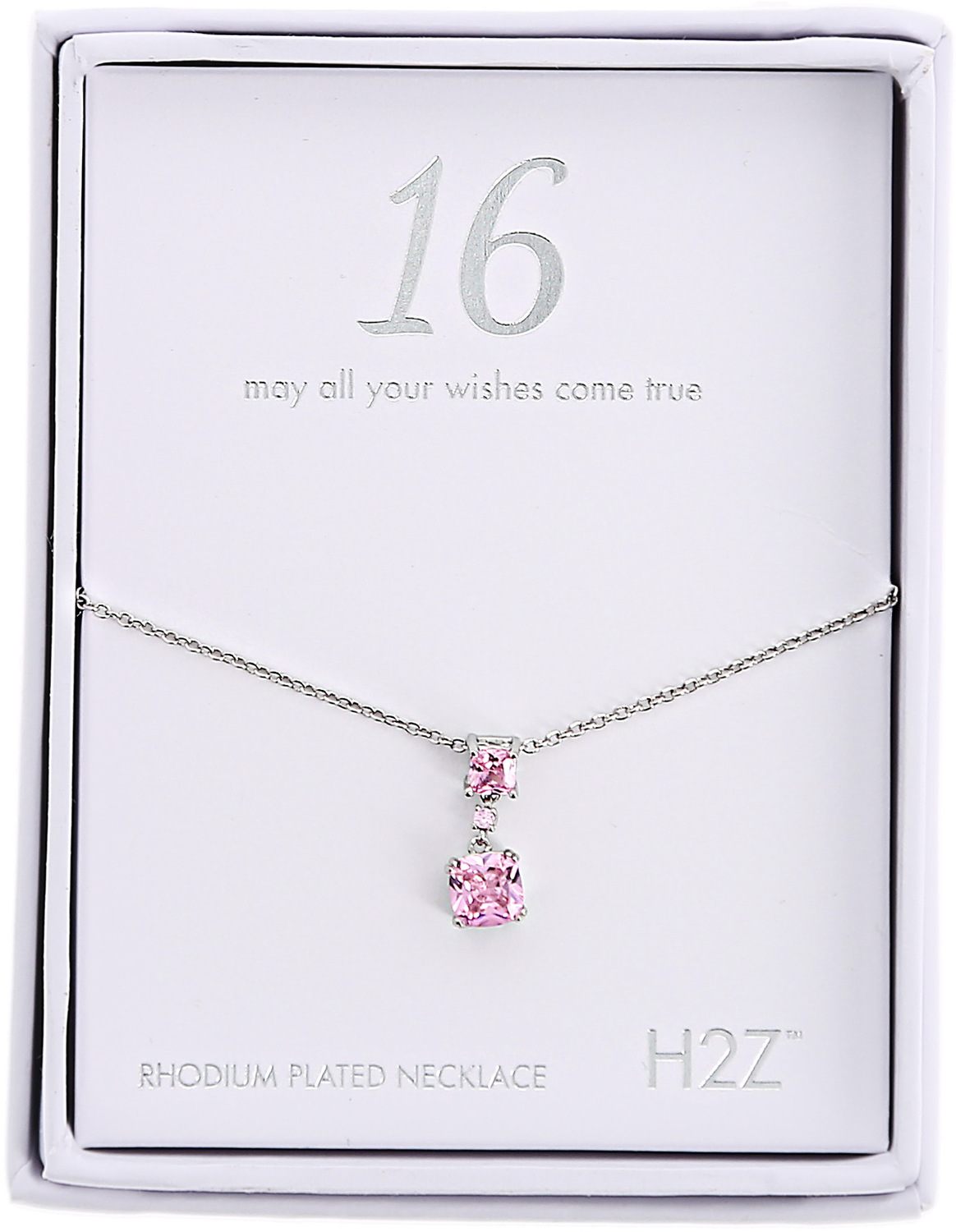 16
Rose Zircon by H2Z - Jewelry - 16
Rose Zircon - 16.5"-18.5" Celebration Rhodium Plated Necklace