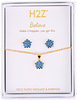 Believe Floral Burst - Aquamarine Zircon by H2Z - Jewelry - 