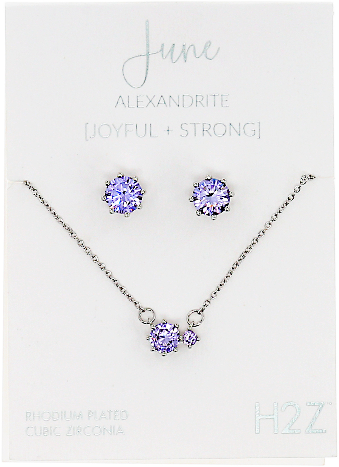 June Alexandrite by H2Z - Jewelry - June Alexandrite - 16.5"-18.5" Birthstone Jewelry Gift Set