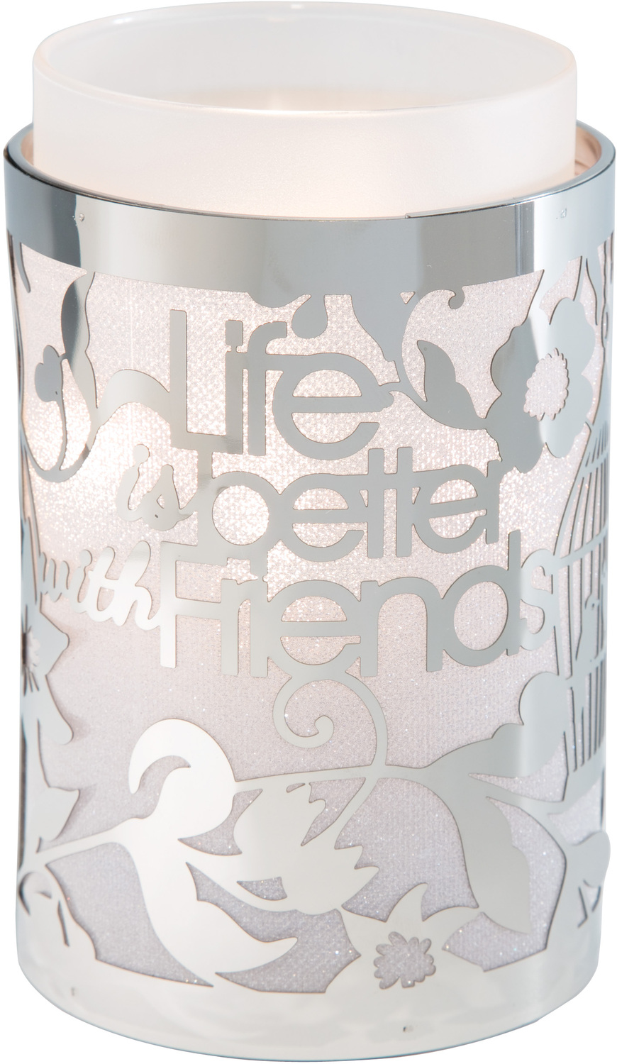 Life is Better with Friends by Simply Shining - Life is Better with Friends - 3.5" x 5.5" Pierced Hurricane