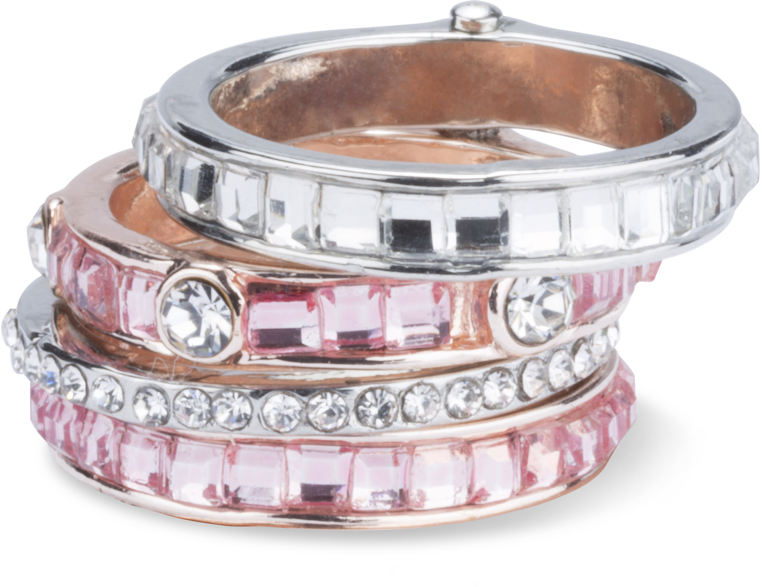 Romance by H2Z Radiant Rings - Romance - Size 7 Ring with 4 Stacked Crystal Layers