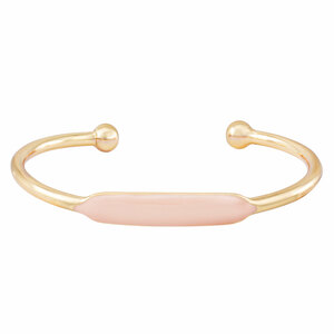 Gold Peach Enamel by H2Z Filigree Jewelry - Bangle Bracelet