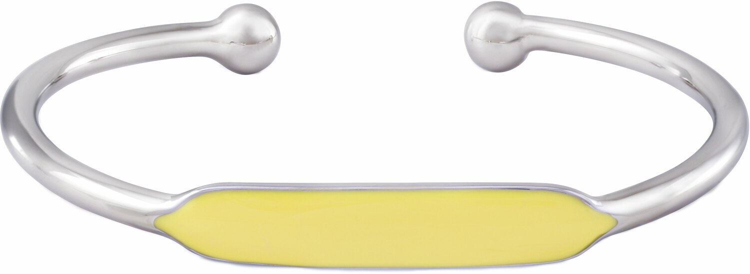 Silver Canary Enamel by H2Z Filigree Jewelry - Silver Canary Enamel - Bangle Bracelet