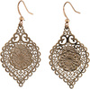 Rose Gold Lace Leaf by H2Z Filigree Jewelry - Back