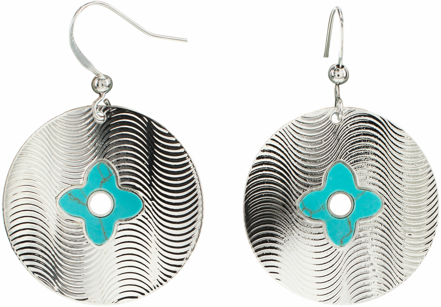 Silver Shield by H2Z Filigree Jewelry - Silver Shield - Turquoise Earrings