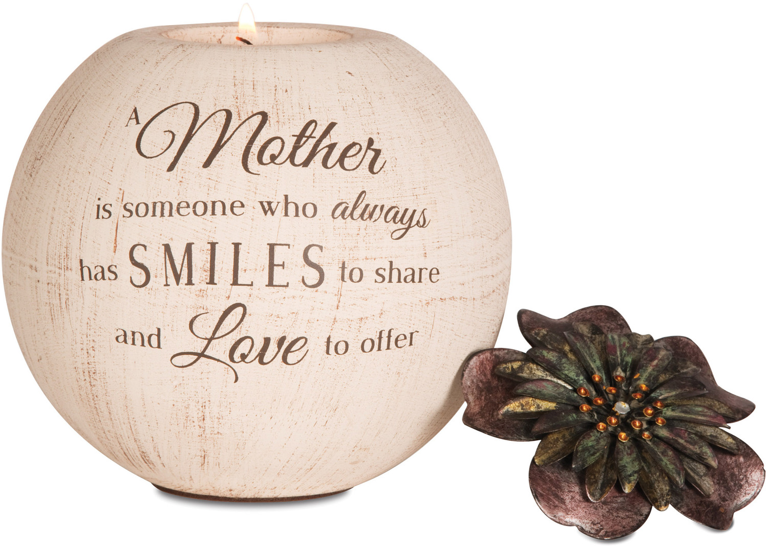 Mother by Light Your Way - Mother - 5" Round Tealight Candle Holder