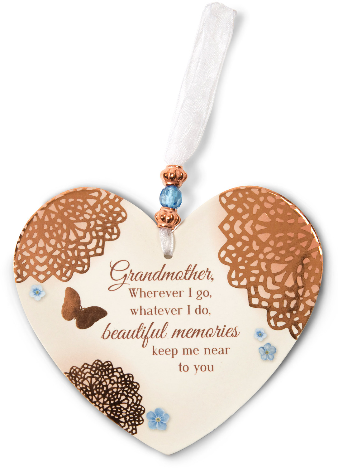 Memories of Grandmother by Light Your Way Memorial - Memories of Grandmother - 3.5" x 4" Heart-Shaped Ornament