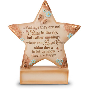 Stars in the Sky by Light Your Way Memorial - 4" x 4.5" Self-Standing Star Plaque