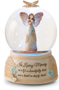 In Loving Memory by Light Your Way Memorial - LED Lit, Musical Water Globe