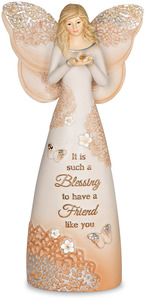 Friend by Light Your Way Every Day - 7.5" Angel Holding Butterfly