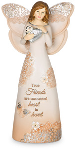 True Friends by Light Your Way Every Day - 6" Angel Holding Heart