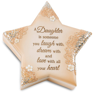 Daughter by Light Your Way Every Day - 4" x 3.75" Star Keepsake Box