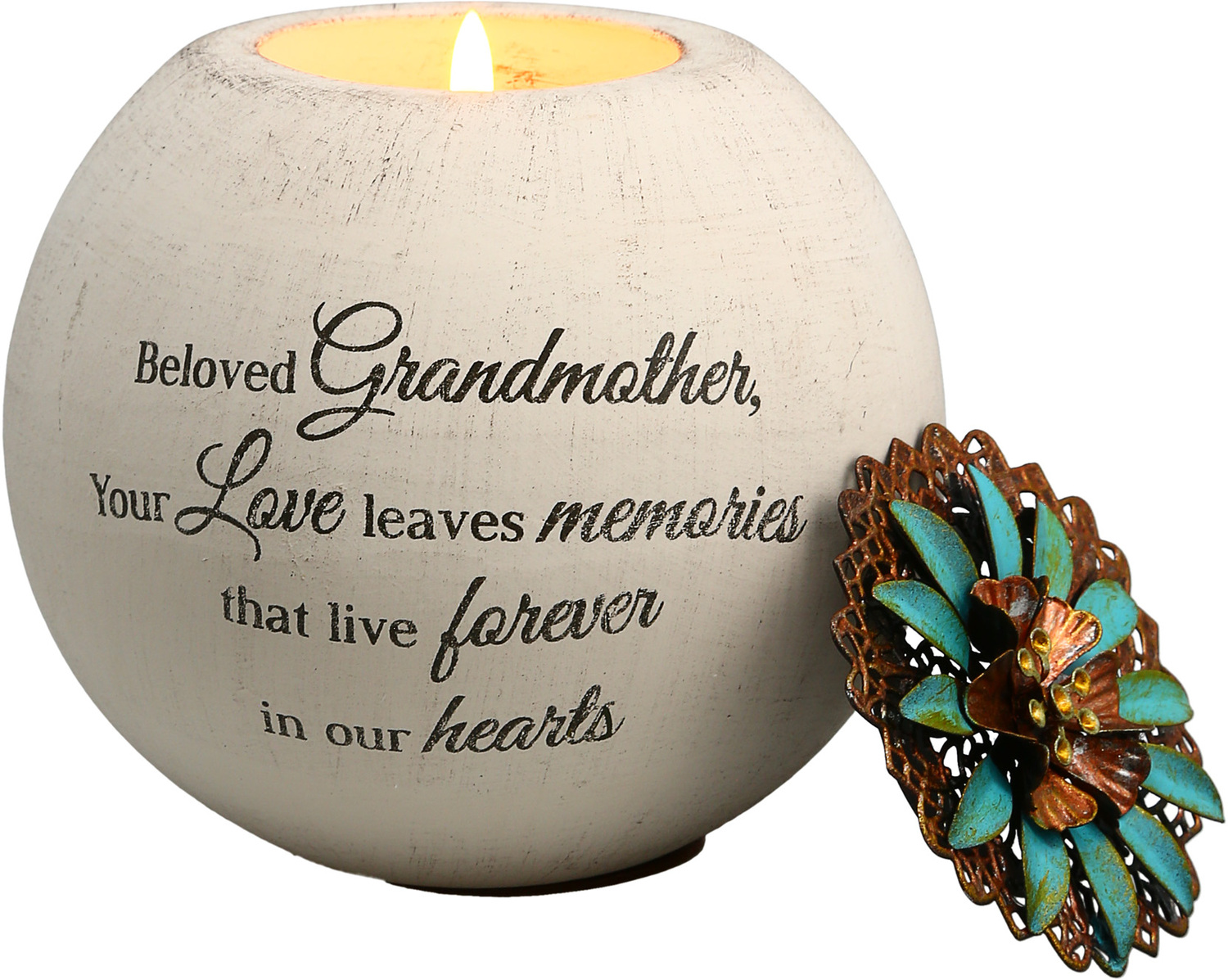 Beloved Grandmother by Light Your Way Memorial - Beloved Grandmother - 4" Round Tealight Candle Holder
