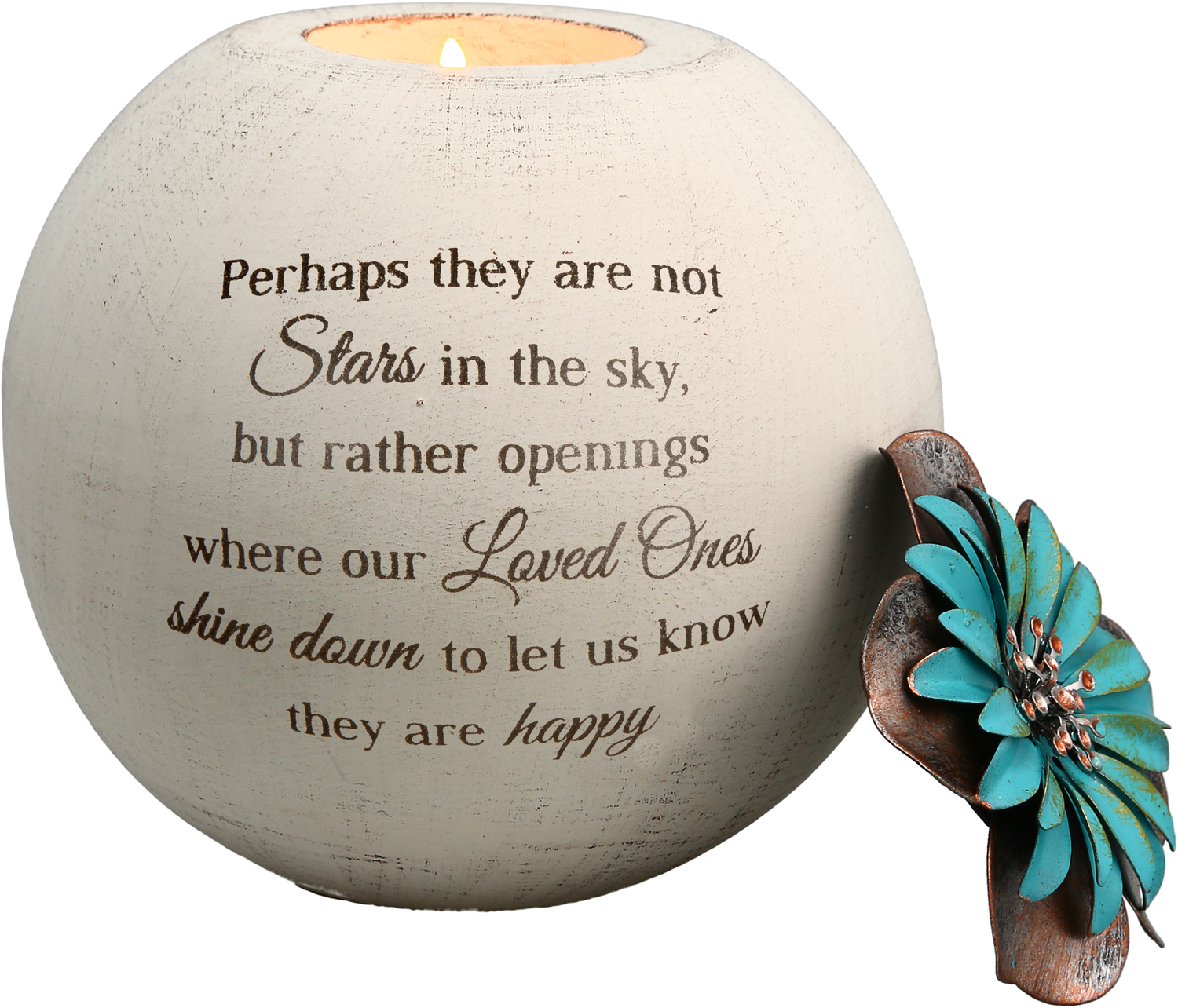 Stars in the Sky by Light Your Way Memorial - <em>Stars</em> - Memorial Globe Candle Holder -