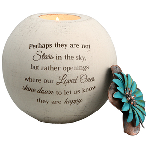 Stars in the Sky by Light Your Way Memorial - 5" Round Tea Light Candle Holder