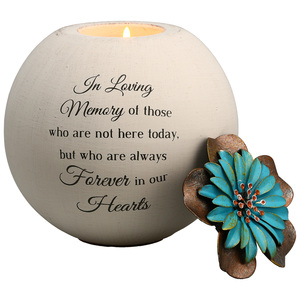 In Loving Memory by Light Your Way Memorial -  5" Round Tea Light Candle Holder