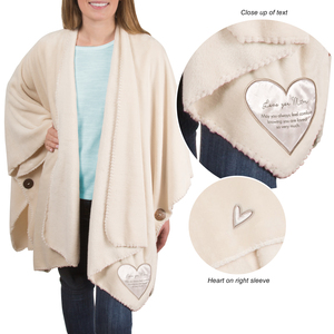 Mom by Comfort Blanket - 50" x 30" Royal Plush Comfort Shawl