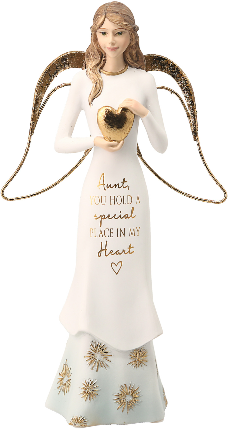 Aunt by Comfort Collection - Aunt - 7.5" Angel Holding a Heart