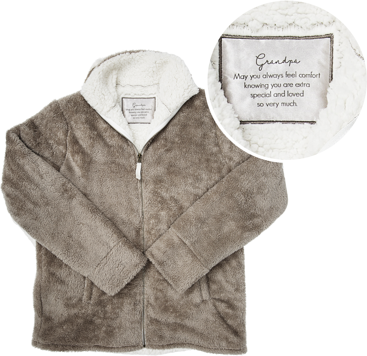 Grandpa by Comfort Collection - Grandpa - S/M Men's Fleece Full Zip Sweatshirt