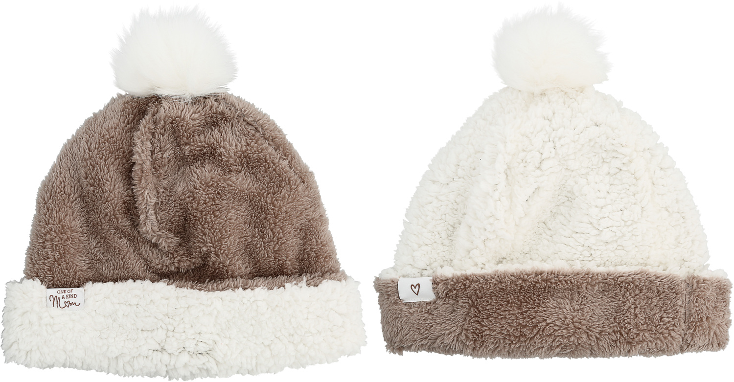 Mom by Comfort Collection - Mom - One Size Fits Most Reversible Sherpa Hat