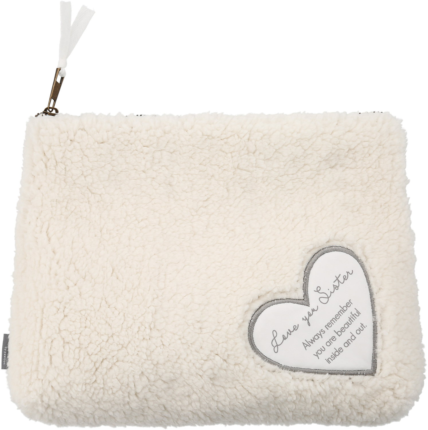 Sister by Comfort Collection - Sister - 10" x 8" Sherpa Cosmetic Bag