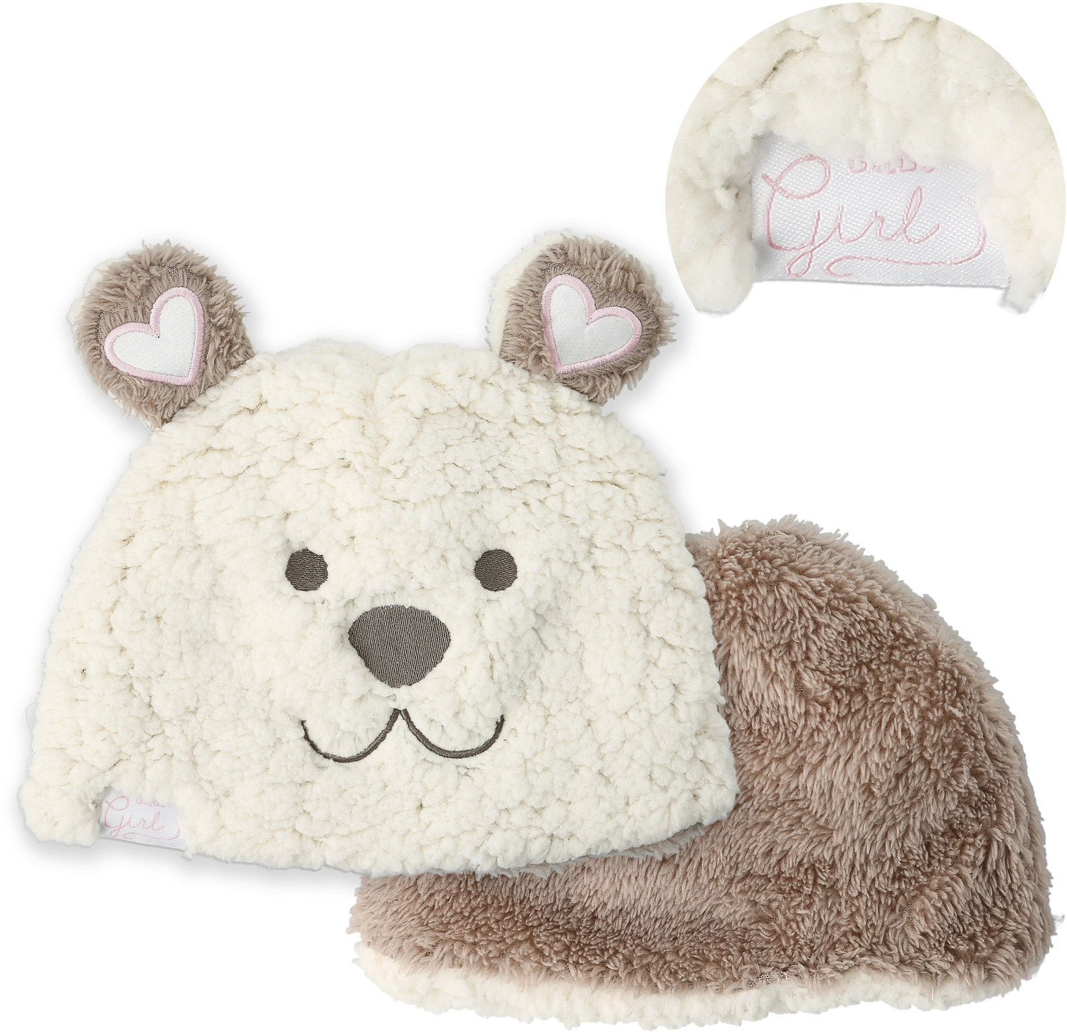 Baby Girl by Comfort Collection - Baby Girl - One Size Fits Most, Baby Bear Hat