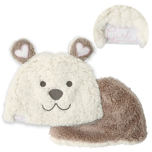 Baby Girl by Comfort Collection - One Size Fits Most, Baby Bear Hat
