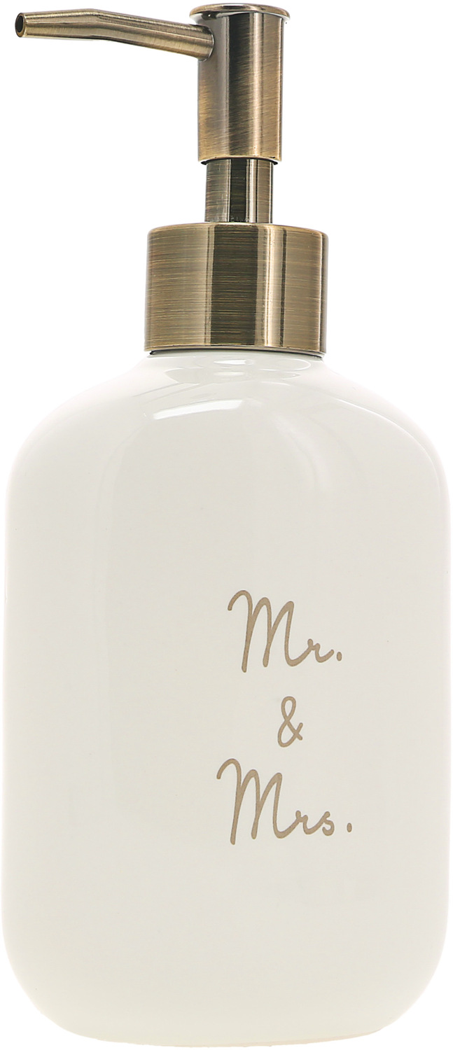 Mr. & Mrs. by Comfort Collection - Mr. & Mrs. - Ceramic Soap/Lotion Dispenser